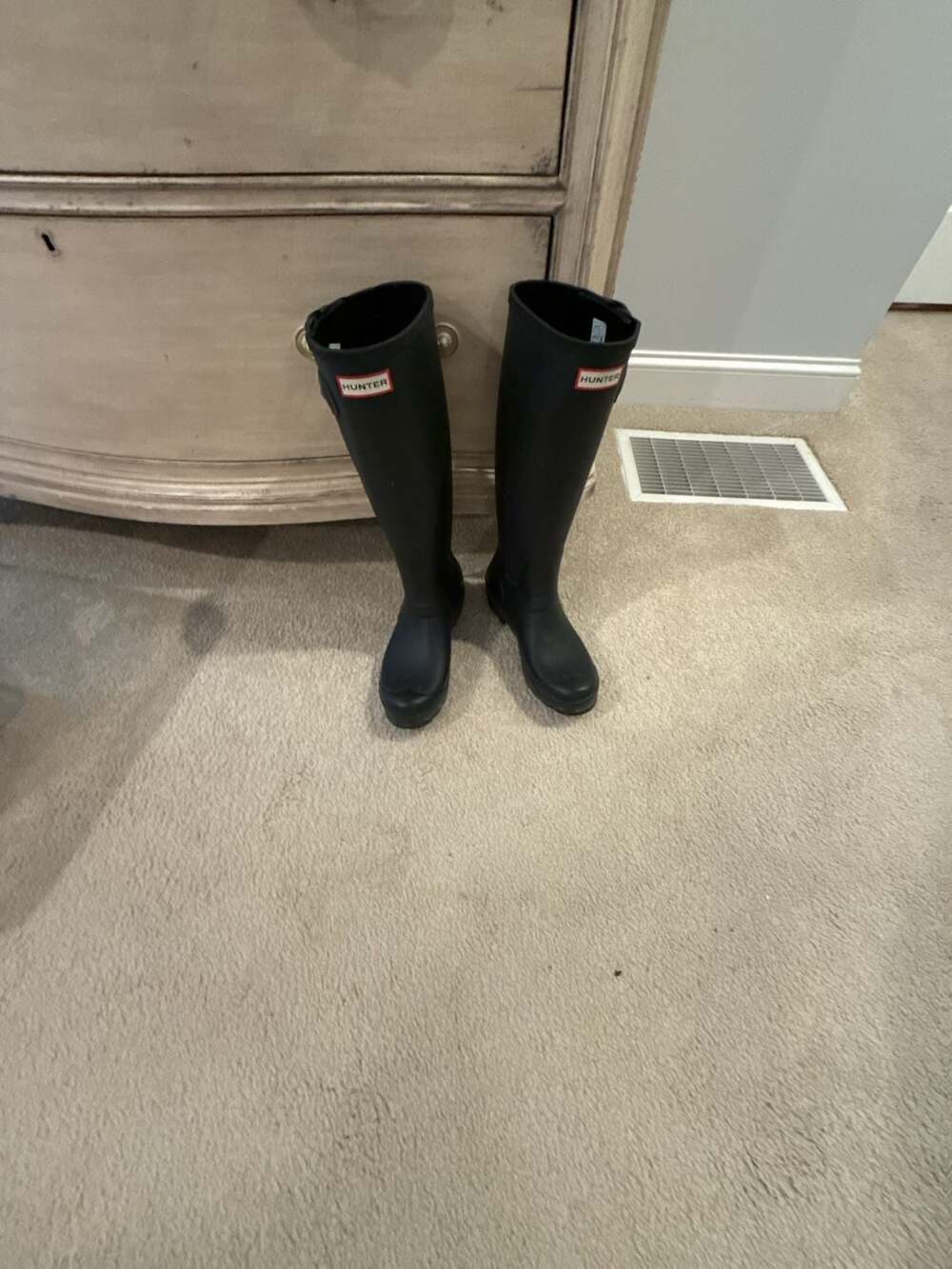 Hunter Original Tall Matte Black Rain Boots US 7 UK 5